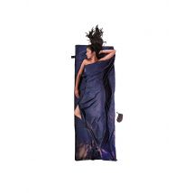 COCOON Reiseschlafsack Travelsheet Seide/Baumwolle 14,5x7,5cm 220g blau