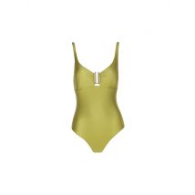 HOT STUFF Damen Badeanzug mit Spange grün | 38
