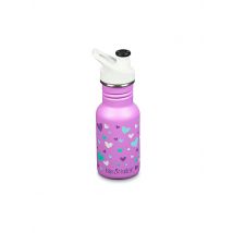 KLEAN KANTEEN Kinder Trinkflasche Classic einwandig 12 oz (355 ml) mit Sippy Cap lila
