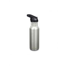 KLEAN KANTEEN Trinkflasche Classic Flip Seal Sport Cap Wistraw 532ml silber