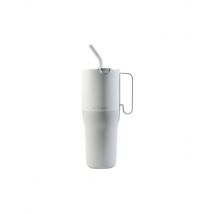 KLEAN KANTEEN Thermobecher Rise Tumbler 1064ml mit Flip Lid Deckel und Trinkhalm Edelstahl hellgrau