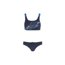 SPEEDO Damen Bikini Medley Logo V-Back dunkelblau | 40