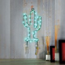 LED Silhouette Cactus Wall Light &amp; Keyholder