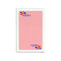 Speelkaarten bridgebond roze