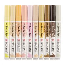 Brushpen Talens Ecoline set à 10 stuks huid