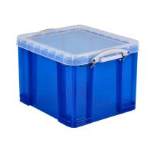Opbergbox Really Useful 35 liter 480x390x310mm transparant blauw