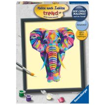 Schilderen op nummer Ravensburger Bonte olifant