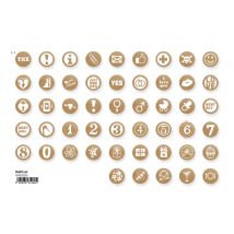 Mini Woodies refill set met 250 ministempel