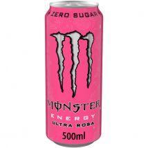 Energiedrank Monster ultra rosa blik suikervrij 500ml