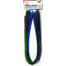 Chenilledraad Folia 50cm 8mm doorsnede 10 stuks metalic assorti