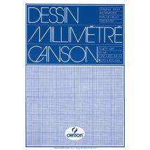 Millimeterblok Canson A3 blauw 50 vel