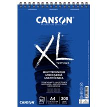 Aquarelblok Canson  XL Mix Media  A4 300gr spiraal 30 vel