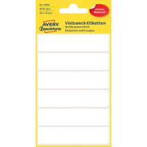 Etiket Avery Zweckform 3080 76x19mm wit 36 etiketten
