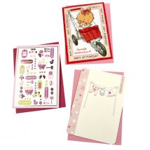 Wenskaart Paperclip navulset geboorte dochter 6 kaarten