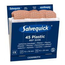 Pleisters Salvequick navulling plastic 6x 45 stuks