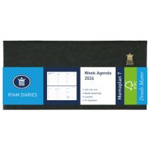 Agenda 2026 Ryam Memoplan 7 Mundior Suprema 7dagen/2pagina's landscape zwart