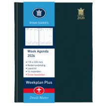 Agenda 2026 Ryam Weekplan Plus Mercury groot letter 7dagen/2pagina's zwart