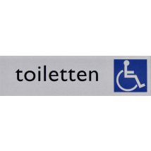 Infobord pictogram toilet rolstoel 165x44mm