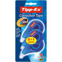 Correctieroller Tipp-ex zijwaarts 4.2mmx12m blister 2+1 gratis