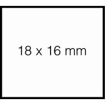 Prijsetiket 18x16mm Sato Duo 16 permanent wit 1500 stuks