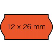 Prijsetiket 12x26mm Open-Data C6 permanent fluor rood 1500 stuks
