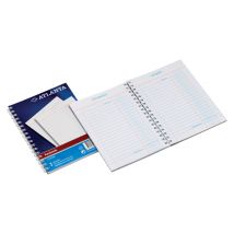 Kasboek Djois Atlanta A5 50x2vel 2x1 kolom met zijspiraal
