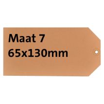 Label karton nr 7 200gr 65x130mm chamois 1000 stuks