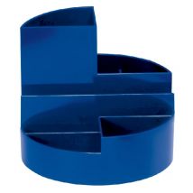 Pennenkoker MAUL roundbox 7 vakken Ø140x125mm blauw