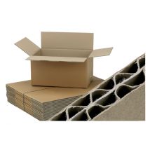 Verzenddoos CleverPack dubbelgolf 586x386x386mm bruin pak à 5 stuks