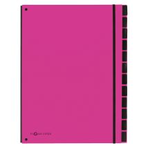 Sorteermap Pagna Trend A4 12 tabs donkerroze