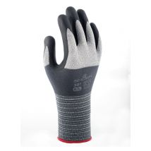 Handschoen Showa 381 grip nitril S grijs