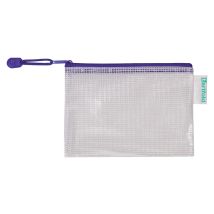 Opbergtas Tarifold met rits 175x125mm PVC blauw