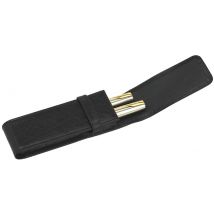 Pennenetui 322 2-delig nerfleer zwart