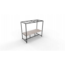 Verrijdbare vergadertafel 5211 met dakelement - 160 x 100 cm. - Zwart - Eiken Robson