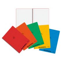 Schrift Aurora A4 lijn 120blz 80gr spiraal assorti
