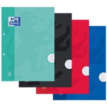Cursusblok Oxford School A4 lijn 2-gaats 200 pagina's 80gr assorti