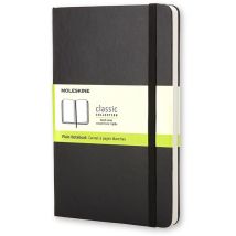 Notitieboek Moleskine pocket 90x140mm blanco hard cover zwart