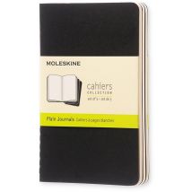 Schrift Moleskine 90x140mm blanco 240 pagina's 70gr zwart set à 3 stuks