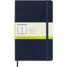 Notitieboek Moleskine large 130x210mm blanco hard cover sapphire blue