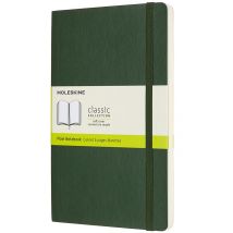 Notitieboek Moleskine large 130x210mm blanco soft cover myrtle green
