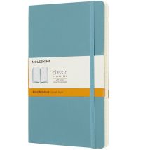 Notitieboek Moleskine large 130x210mm lijn soft cover reef blue