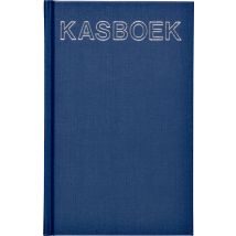 Kasboek 103x165mm 192blz 1 kolom blauw
