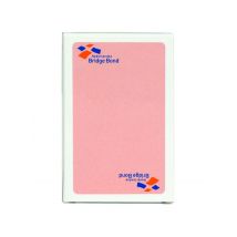 Speelkaarten bridgebond roze