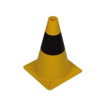 Verkeerskegel geel/zwart - 30 cm