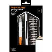 Precisiemes Fiskars Medium Duty set à 12 mesbladen wit
