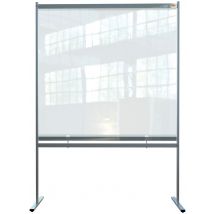 Scheidingswand Nobo vrijstaand doorzichtig PVC 148x206cm