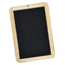Krijtbord Giotto houten frame 180x260mm geruit zwart