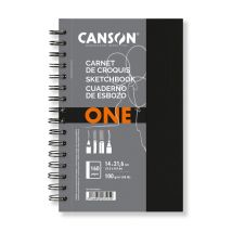 Schetsboek Canson Art Book One spiraalgebonden 80vel 100gr 140x216mm wit