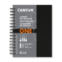 Schetsboek Canson Art Book One spiraalgebonden 80vel 100gr 216x279mm wit