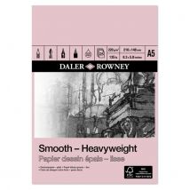 Tekenpapier Daler-Rowney Smooth Heavyweight 220gr A5 natuurlijk wit